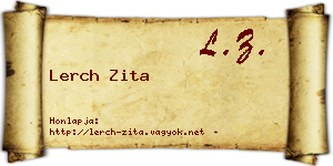 Lerch Zita névjegykártya